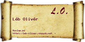 Léb Olivér névjegykártya